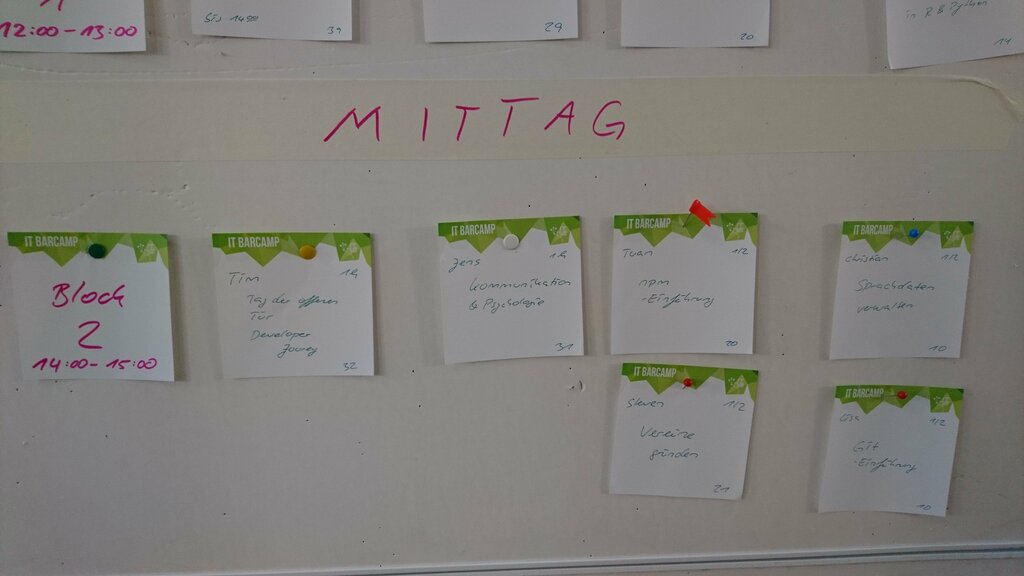 Agenda zur Mittagszeit